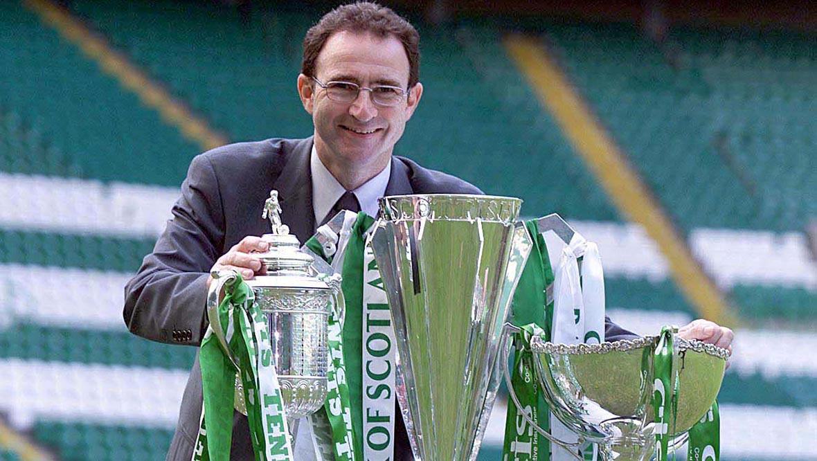 O'Neill was the first Parkhead boss since Jock Stein to win a domestic treble.