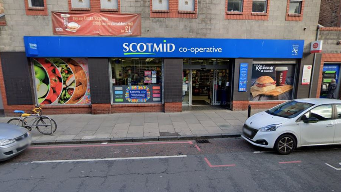 Scotmid worker taken to hospital as police launch hunt for robber in Edinburgh