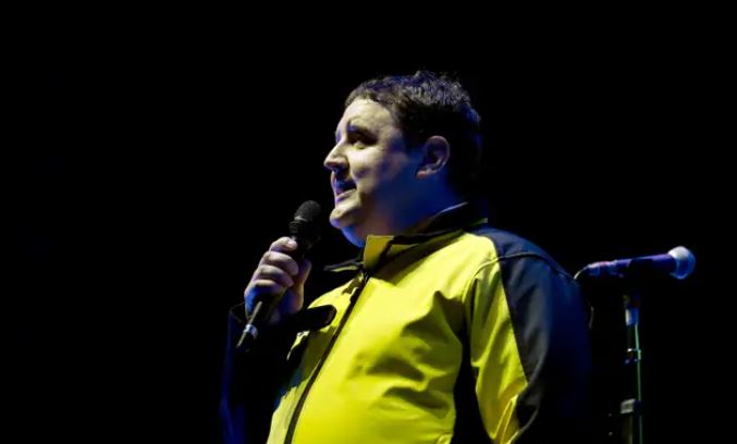 Peter Kay was brought to tears as he made his stand-up return. 