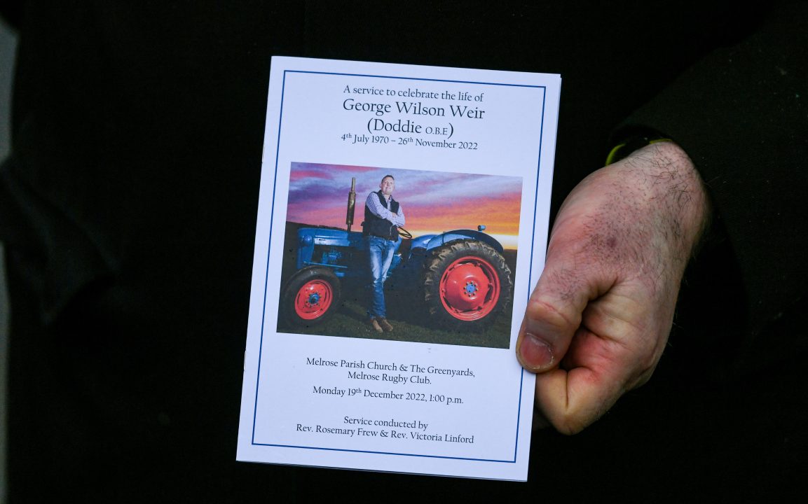 Rugby legend and MND campaigner Doddie Weir remembered as ‘gentle giant and hero’ at memorial service