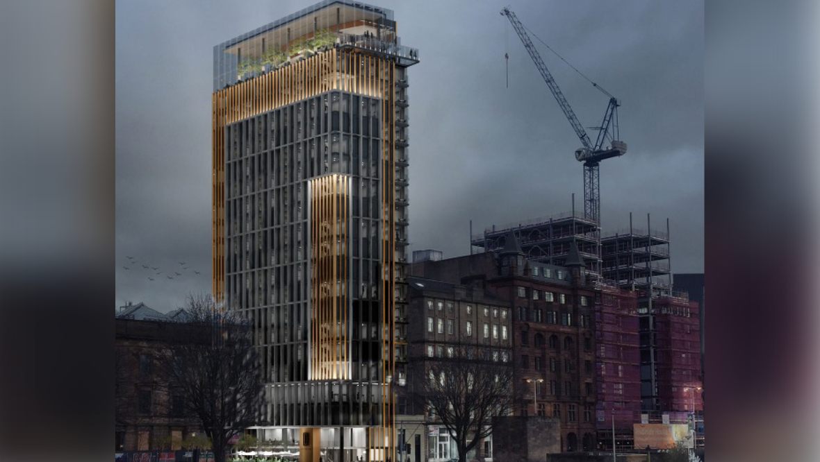 Glass rooftop restaurant planned for 20-storey skyscraper near River Clyde in Glasgow