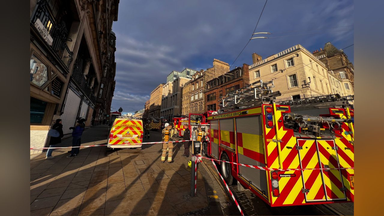 Fire breaks out in five-storey building at St Andrew Square in Edinburgh as emergency services race to scene