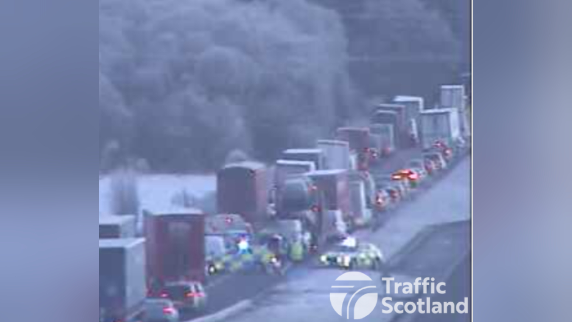 Traffic Scotland issued images of the crash on the A9
