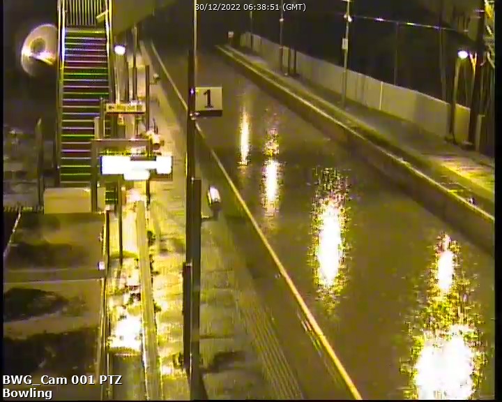 The North Clyde is flooded at Craigendoran and at Bowling. ScotRail can't run any trains between Dalmuir, Helensburgh and Balloch until this has cleared, the operator said.