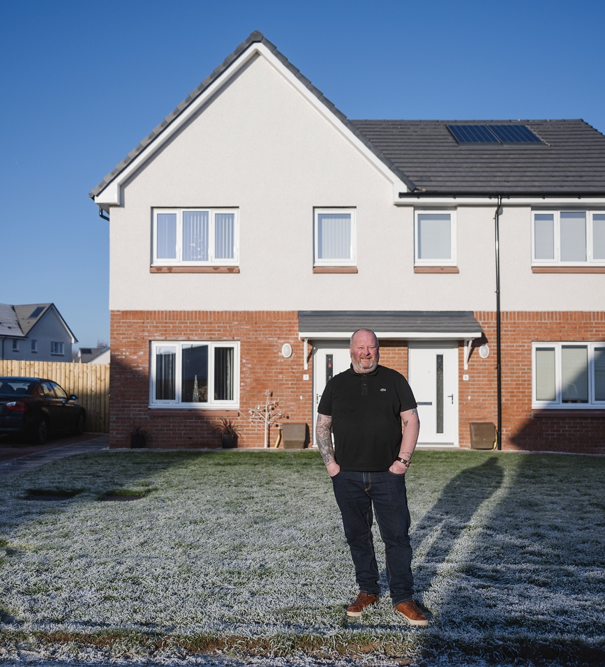 He is one of nine veterans given a home by Riverside Scotland, as part of a social housing development. 