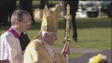 Catholics in Scotland have paid their respects to the late Pope Benedict