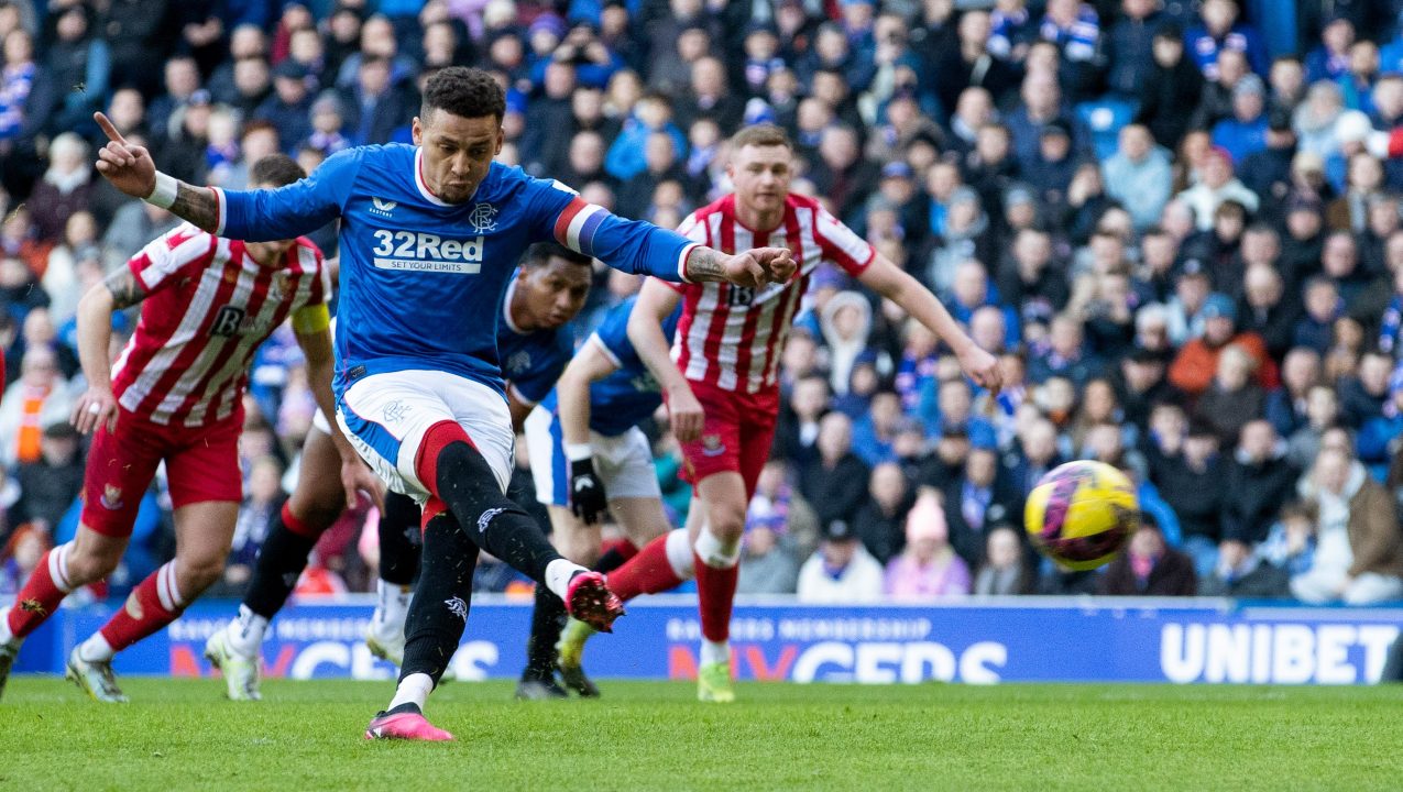 James Tavernier penalty sets Rangers on way to win over 10-man St Johnstone