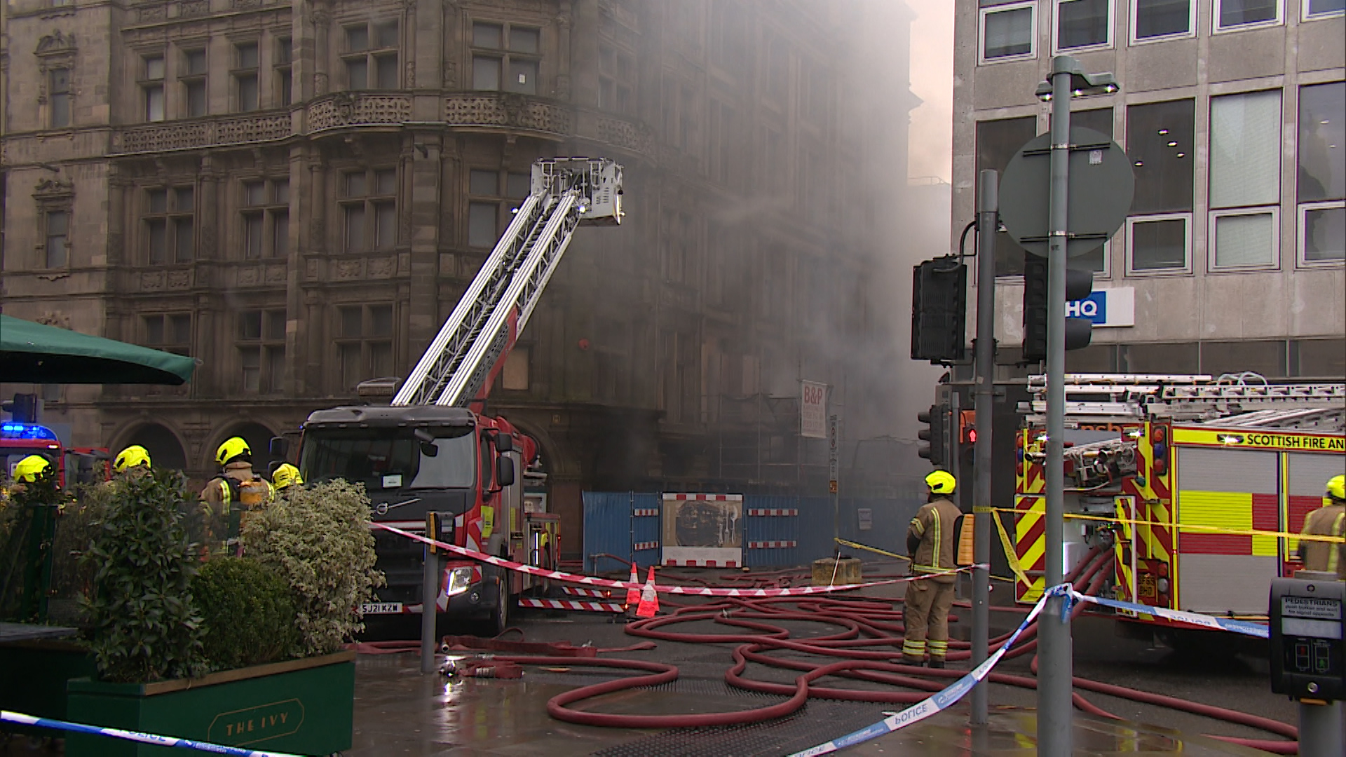 Barry was one of 100 firefighters who rushed to the blaze at the historic former Jenners department store.