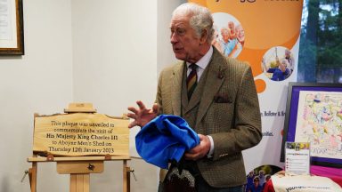 King Charles ‘impressed’ by plaque made to mark his visit to Mid-Deeside Community Shed in Aboyne