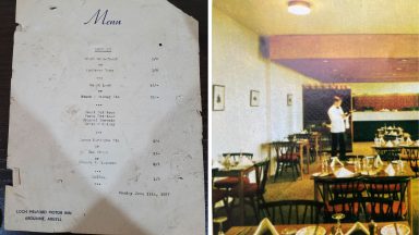 Time capsule menu from more than 50 years ago discovered at Loch Melfort Hotel near Oban