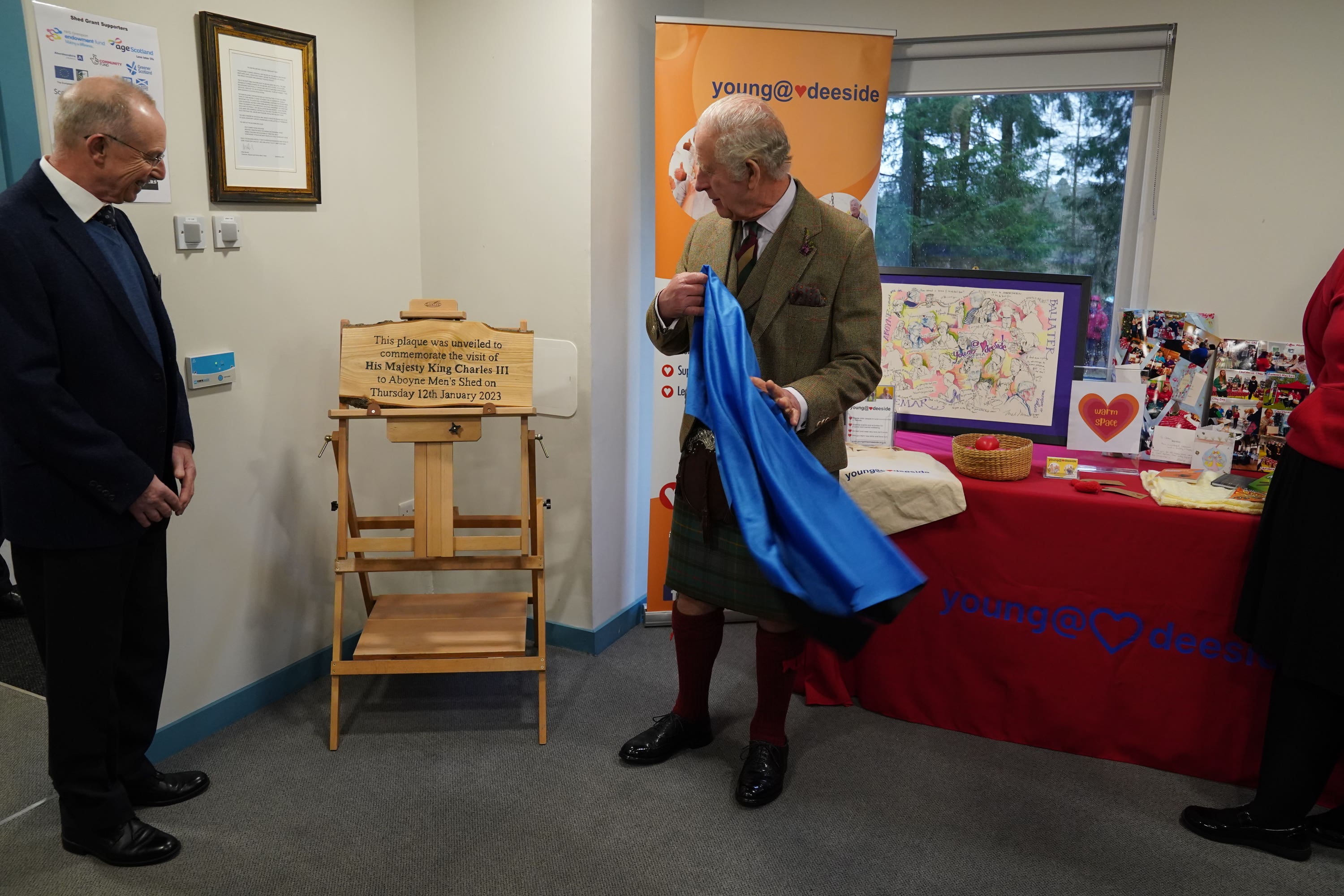 Charles unveiled a plaque made to commemorate his visit.