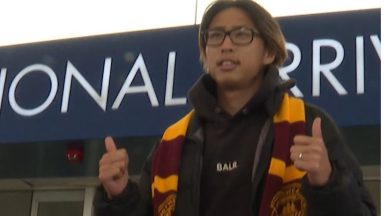 Riku Danzaki arrives in Scotland to sign two and a half year deal at Motherwell