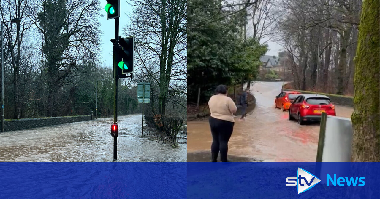 Streets in Milngavie and Glasgow underwater as burst main prompts