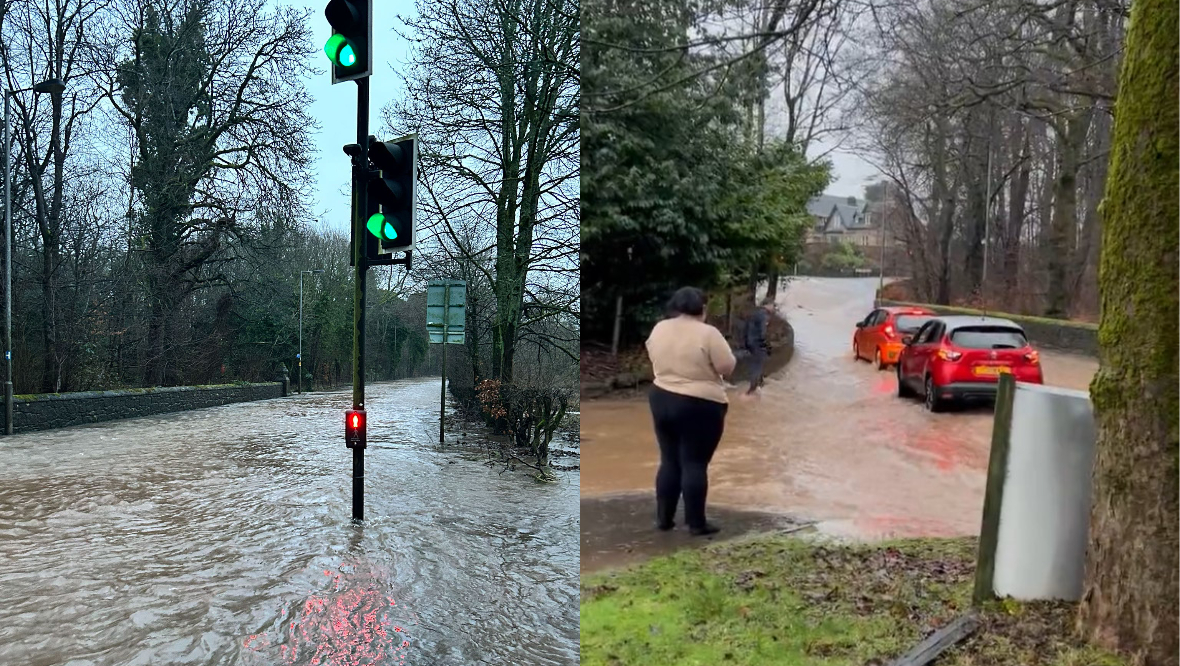 Streets in Milngavie and Glasgow underwater as burst main prompts