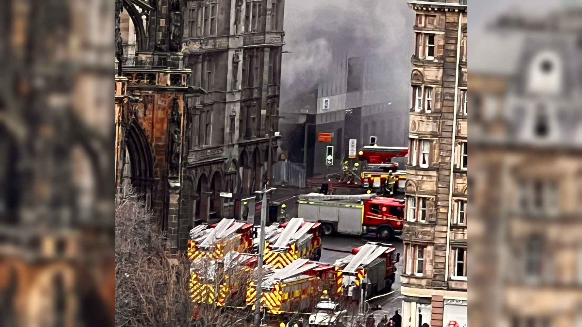 A major fire broke out in the Jenners building in Edinburgh on Monday.