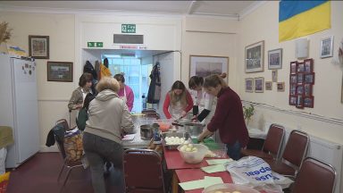 Ukrainian families who follow Orthodox religious calendar celebrate Christmas