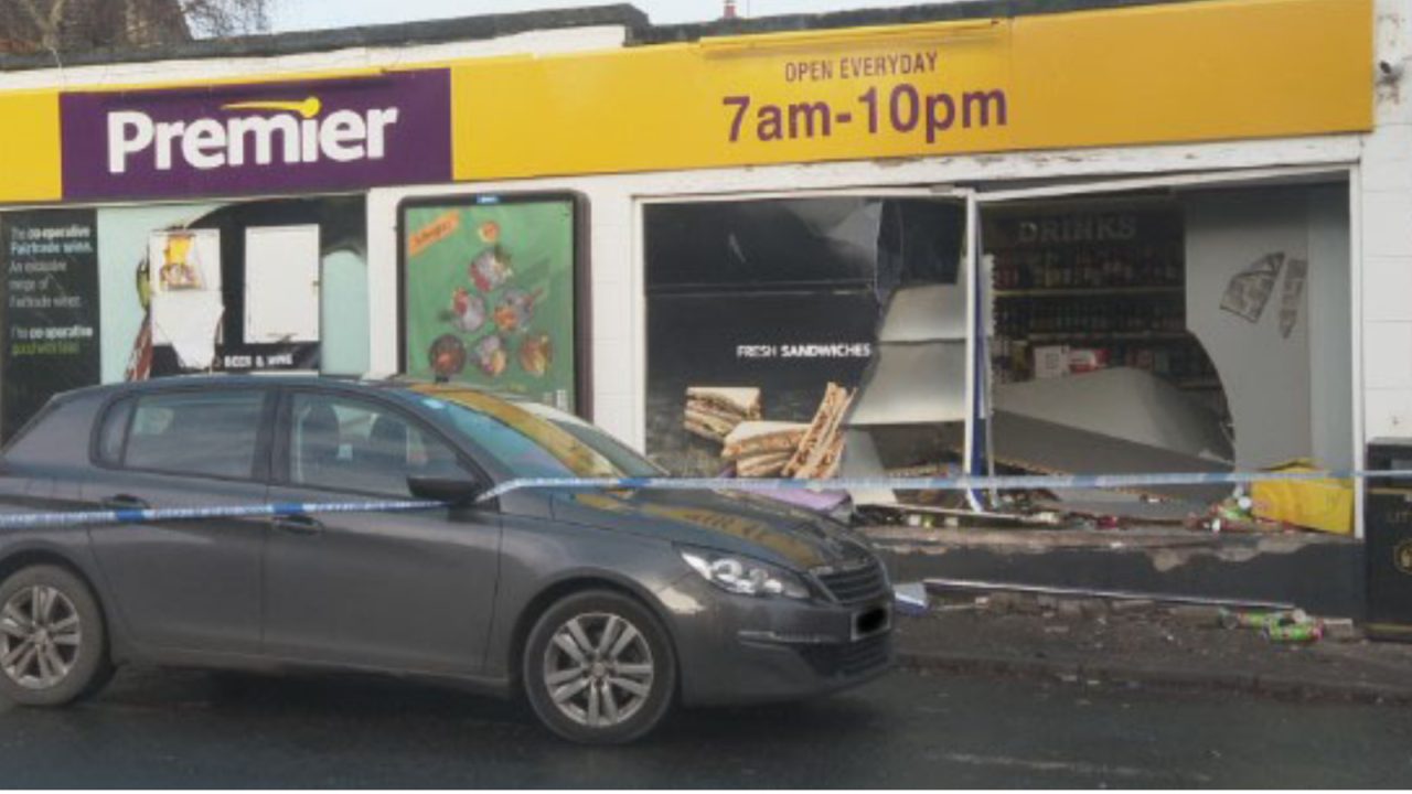 Stolen car ploughs through Broughty Ferry shop window and vodka and cigarettes taken in early morning raid