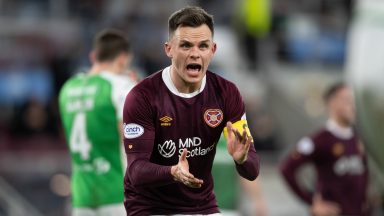 Lawrence Shankland brace inspires Hearts to emphatic derby victory over Hibs