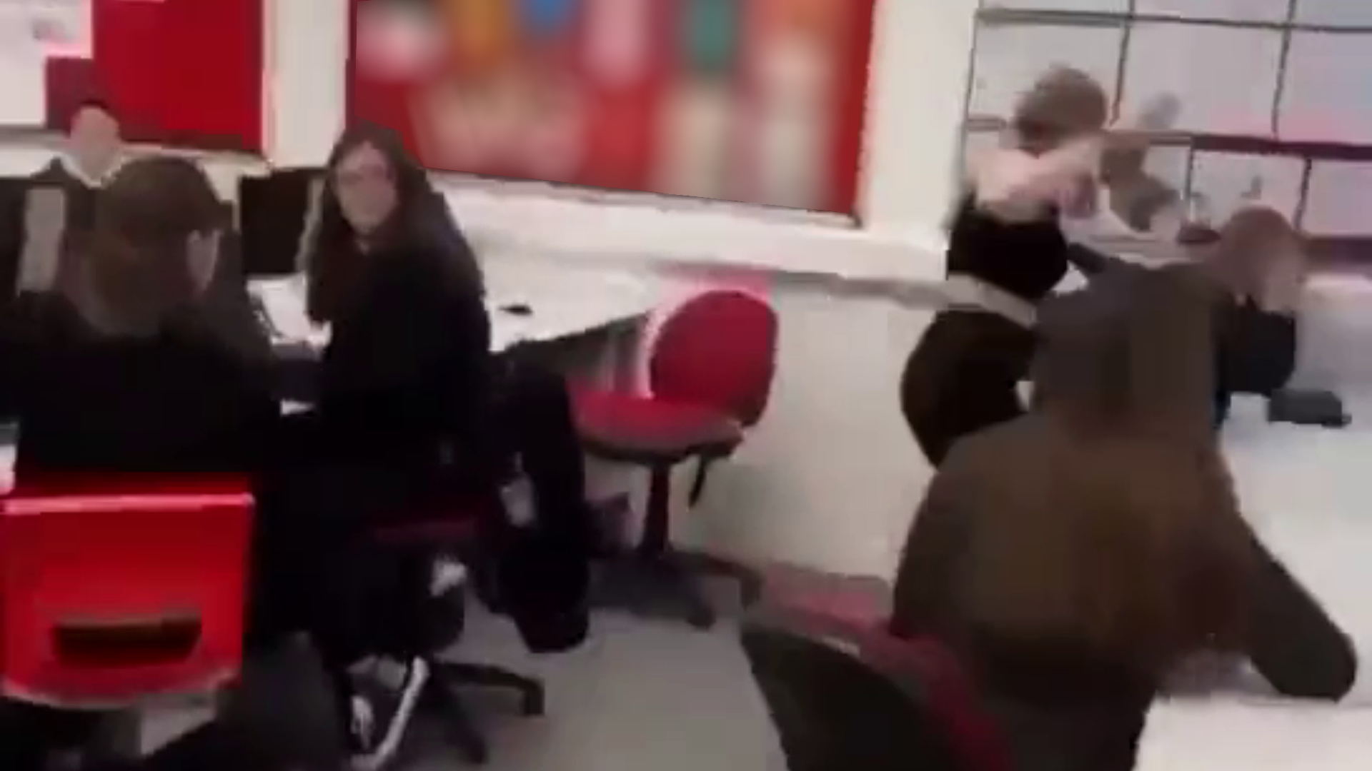 A clip shared widely on social media showed an altercation between two students.