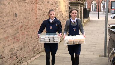 Dundee High School pupils team up with Food Train to cook hot meals for the elderly