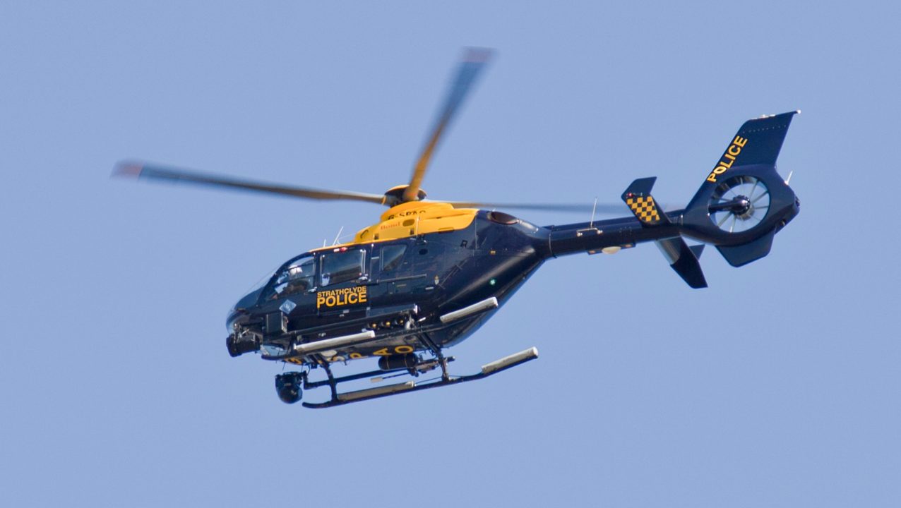 Schoolboy charged after laser pen ‘shone at police helicopter’ in Lanarkshire, Glasgow