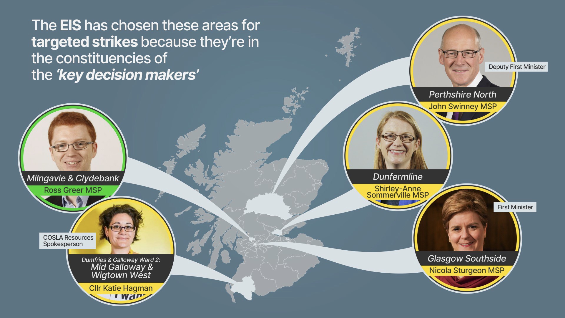 Targeted: Teachers strikes are taking place in the constituencies of 'key decision makers' 