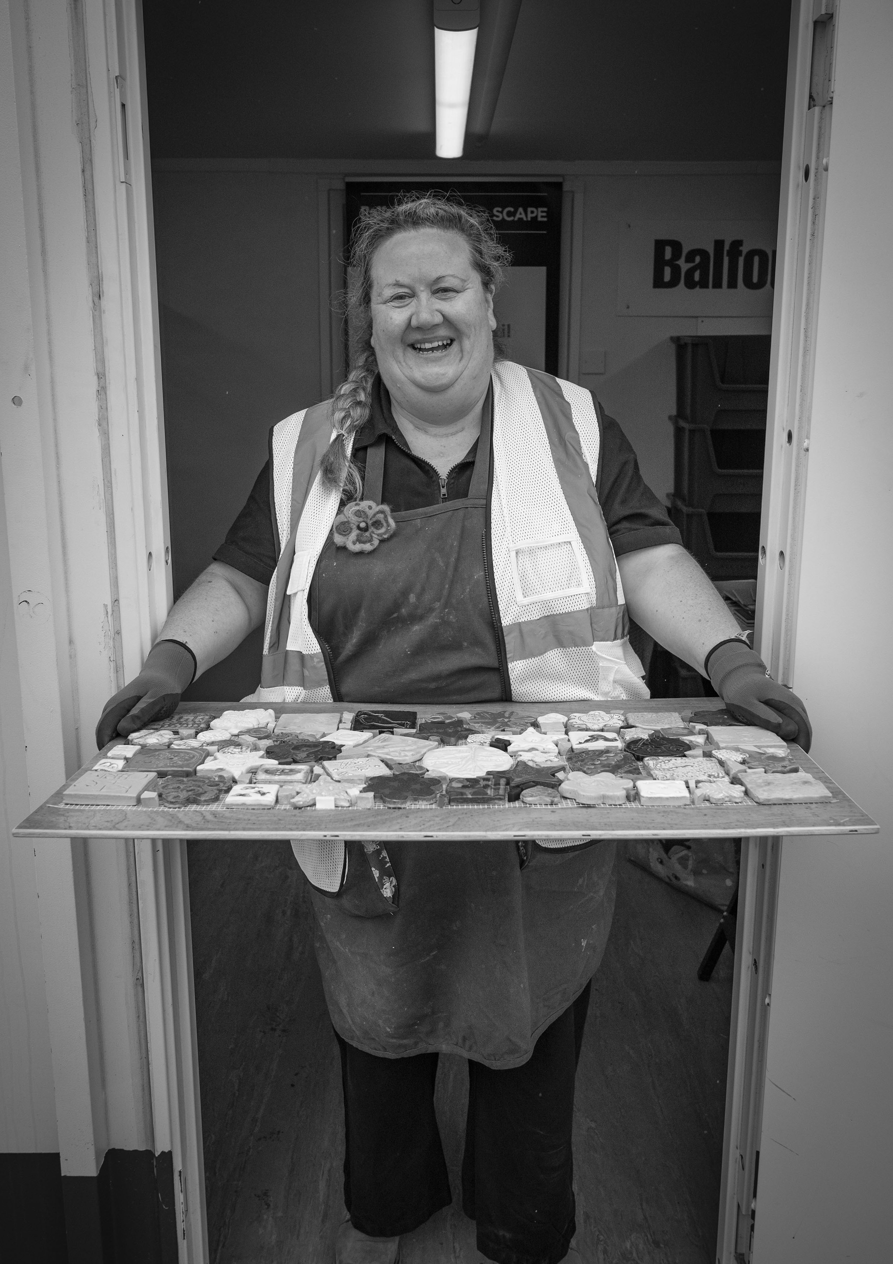 Louise Nolan was pictured working on a community art project.