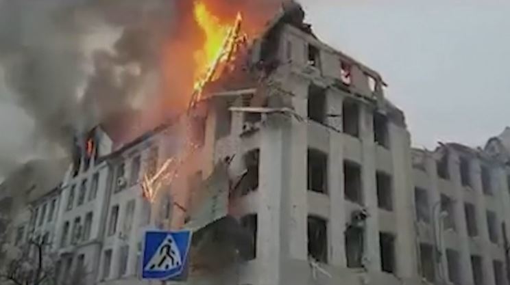 Kharkiv under attack.