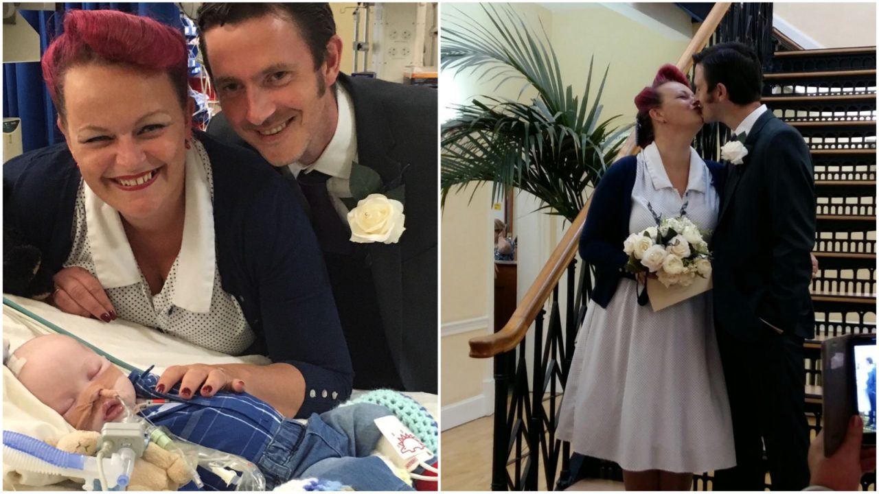 Dumfries couple push forward wedding before baby boy’s death from extremely rare brain tumour