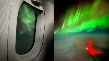 EasyJet travellers given 360° view as plane ‘flew through Aurora Borealis’ from Iceland to Edinburgh