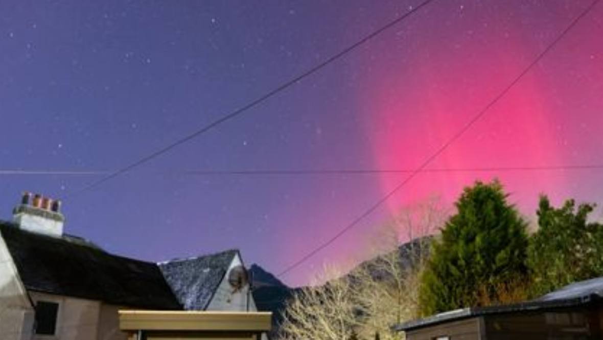 The display was captured above Loch Long, in Argyll and Bute.