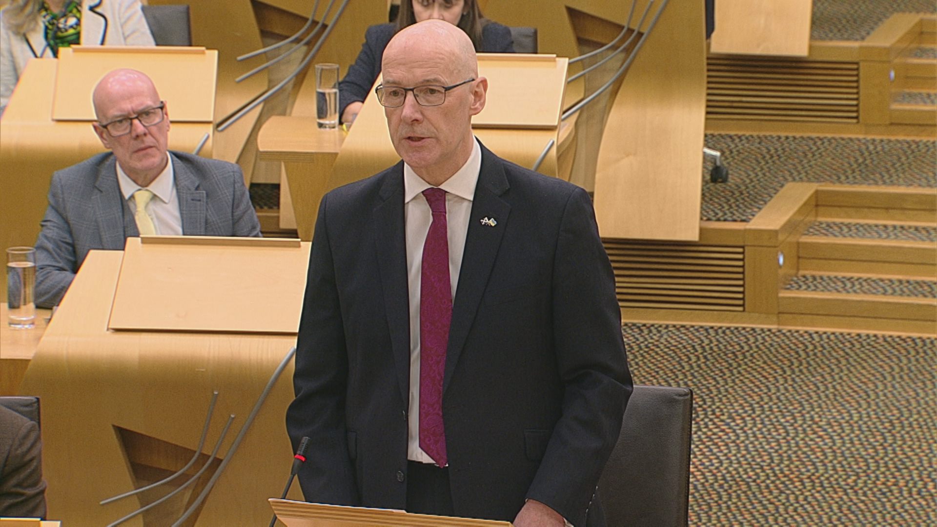 John Swinney said there had been design and build issues at the Ferguson Marine shipyard at Port Glasgow.