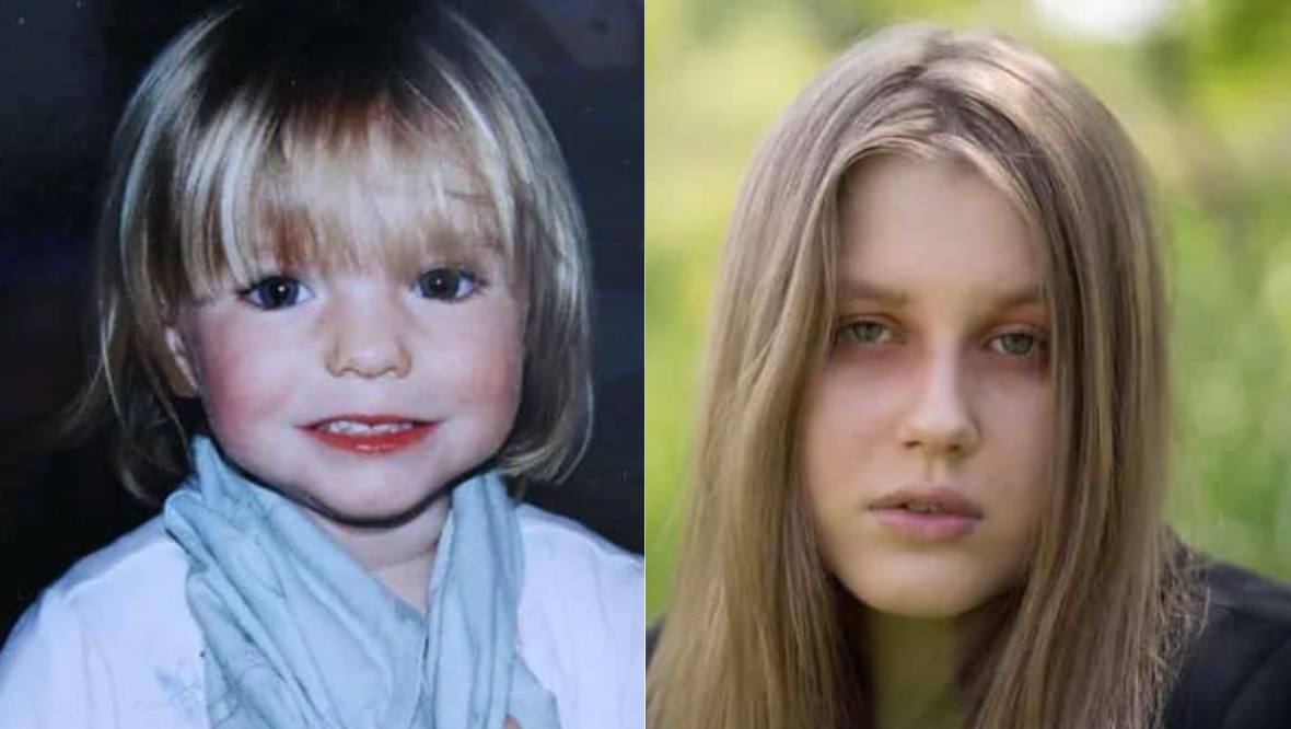 Aspiring singer and model Julia Wendell (right) claims she is Madeleine McCann (left). 