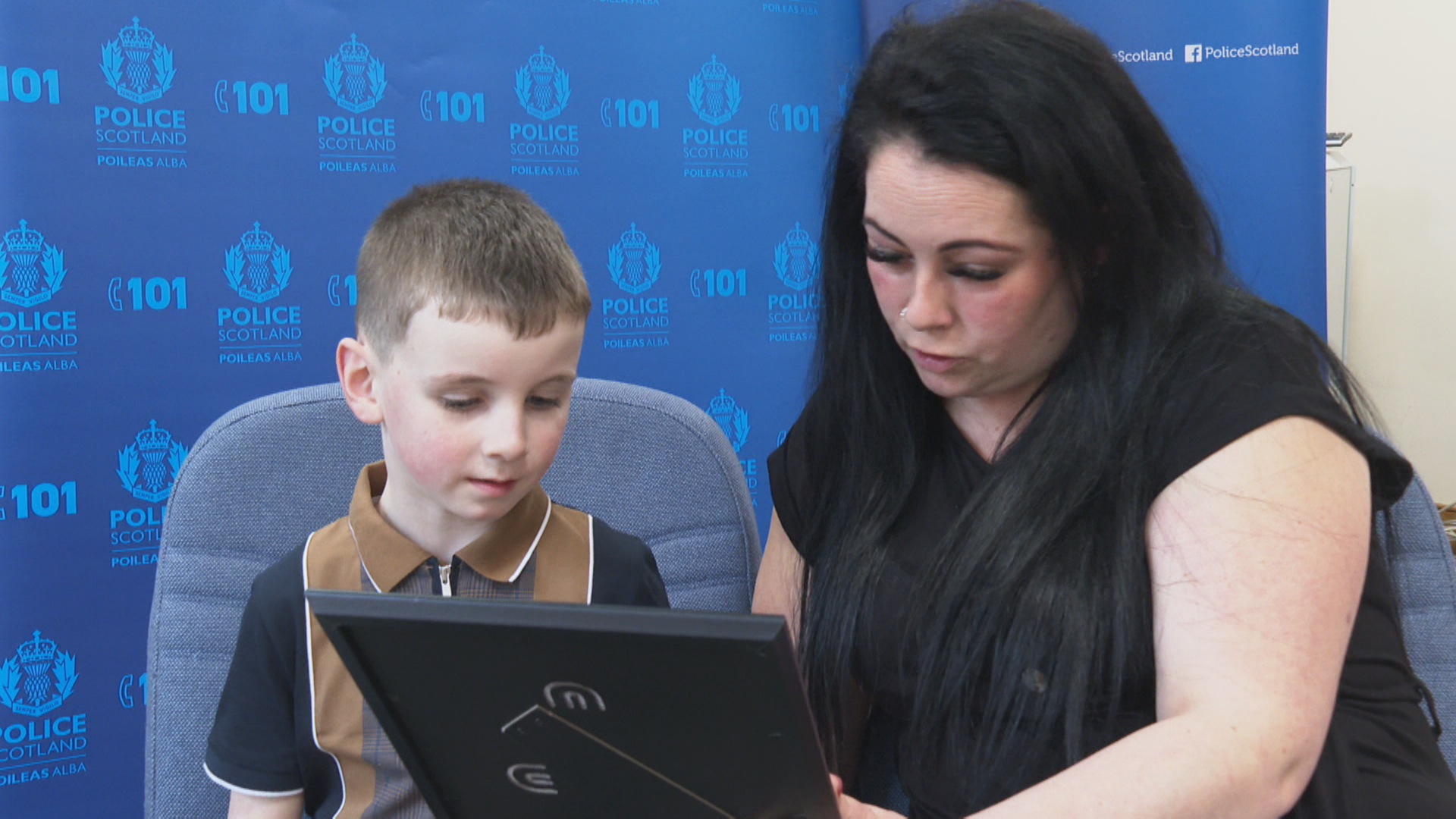 Hanlon Stevenson with his mum Lisa.