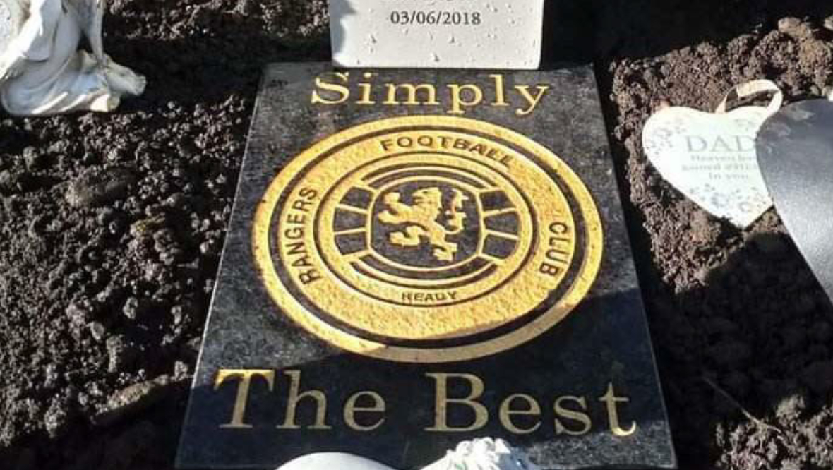 Daughter begs for return of Rangers ‘Simply the Best’ plaque stolen from father’s grave in East Lothian