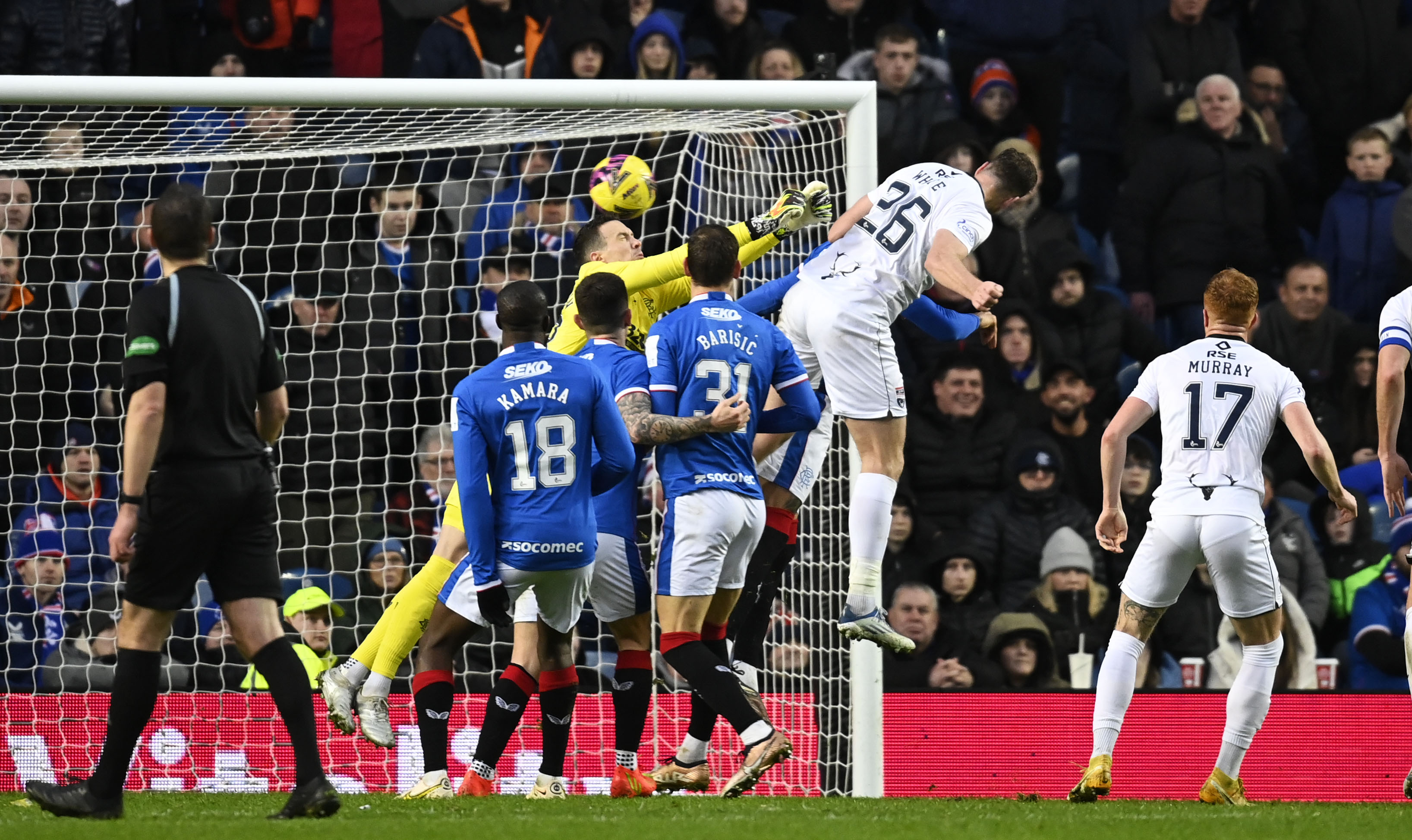 Jordan White equalised for Ross County in the second half.