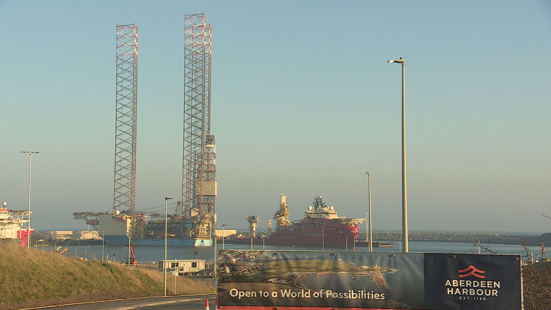 The Noble Innovator is the tallest vessel to ever berth in Aberdeen