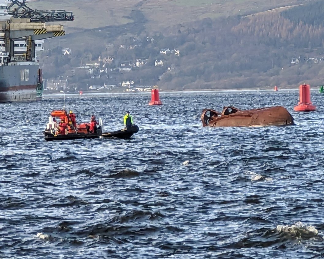 The boat capsized off Greenock.