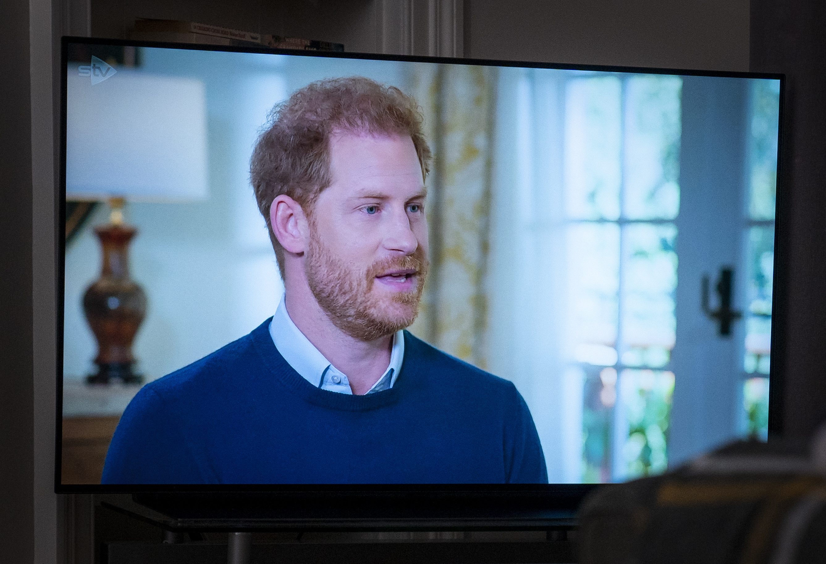 The Duke of Sussex being interviewed by ITV’s Tom Bradby during Harry: The Interview.