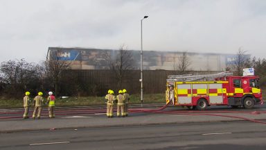 Firefighters continue to tackle Glasgow recycling plant blaze as drivers warned to avoid area