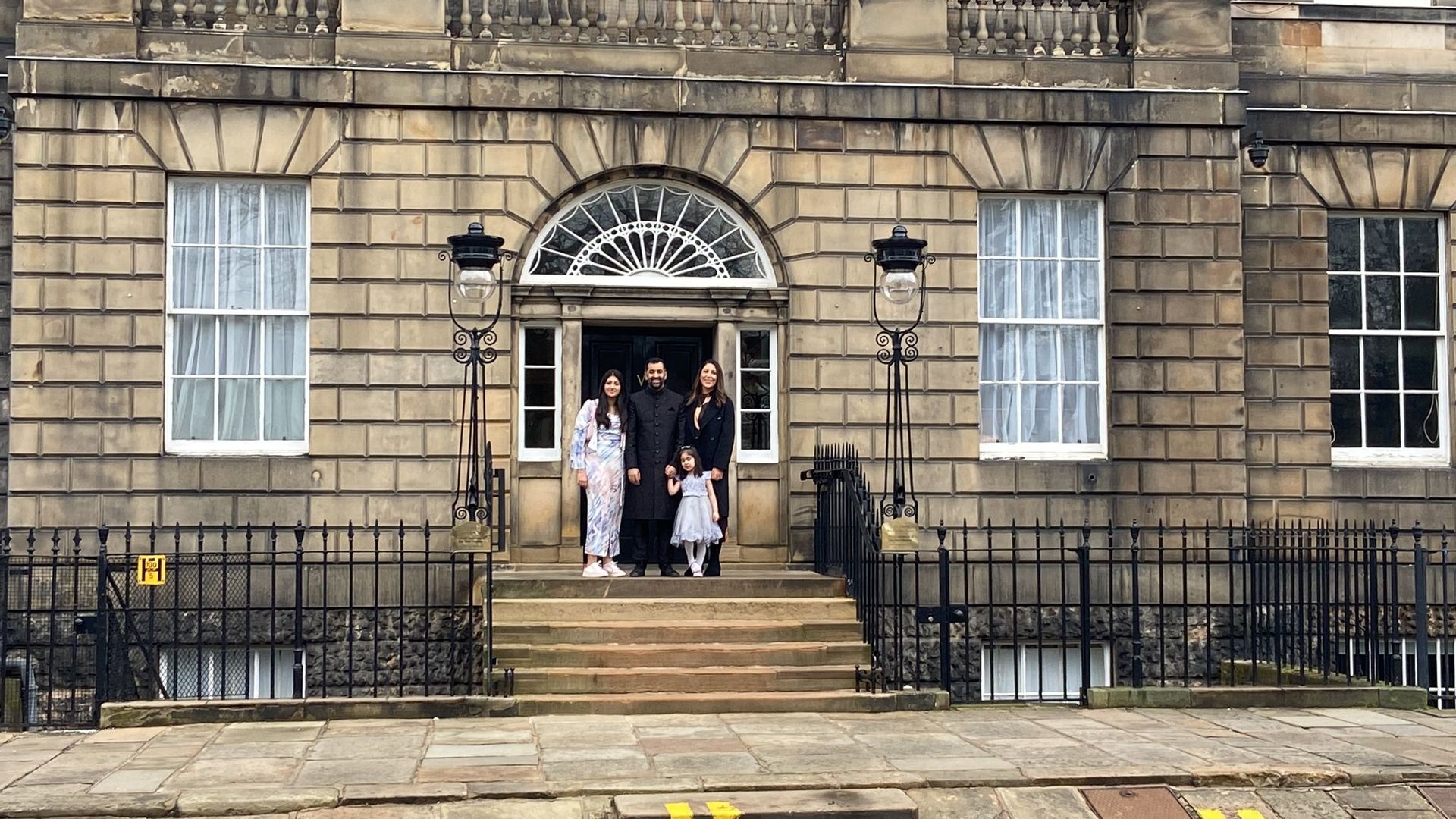 Humza Yousaf arrived at Bute House with his family shortly after being legally confirmed as Scotland's First Minister.