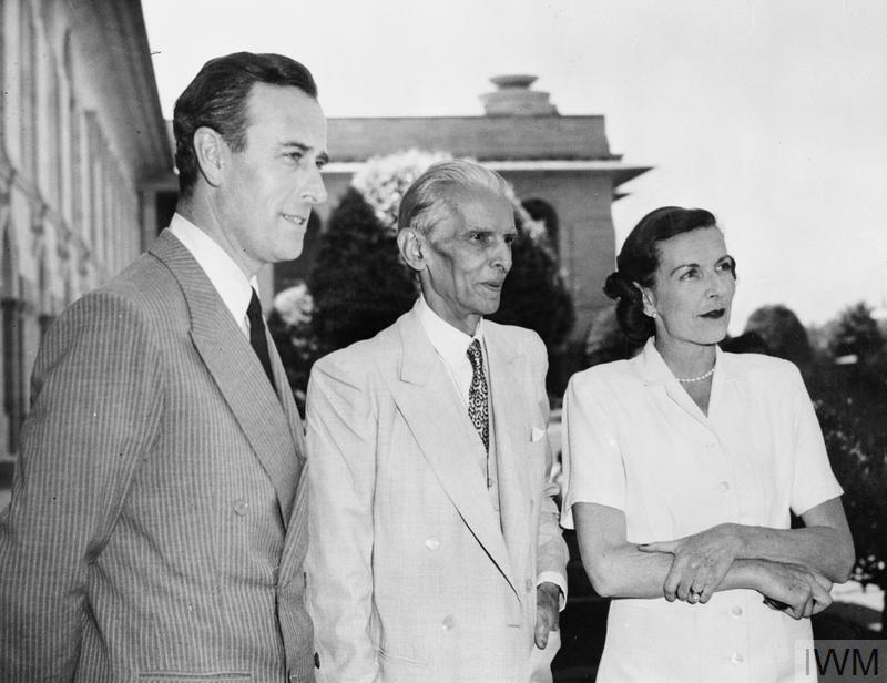 The Mountbattens meet future Pakistani president Mohammed Ali Jinnah, before independence in August 1947. 
