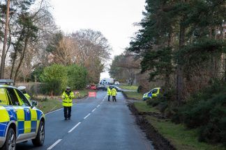 Five-year-old boy dies in hospital after three-car crash near Inverness Airport