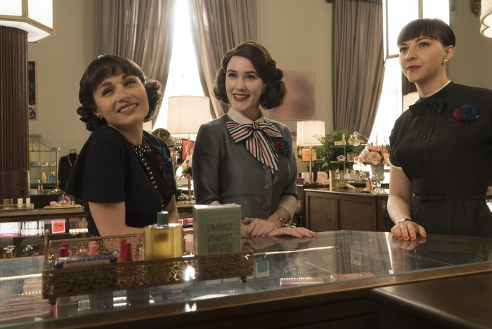 Erin Darke (right) as Mary in the Marvelous Mrs. Maisel. 