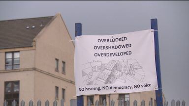 Residents protest plans to building six-storey student flats