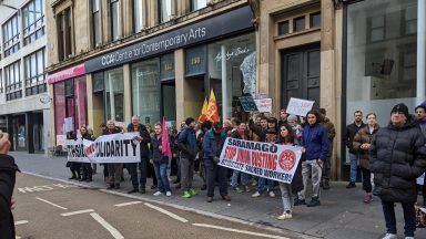Hospitality workers protest as three fired amid ‘union busting’ claims against Saramago in Glasgow
