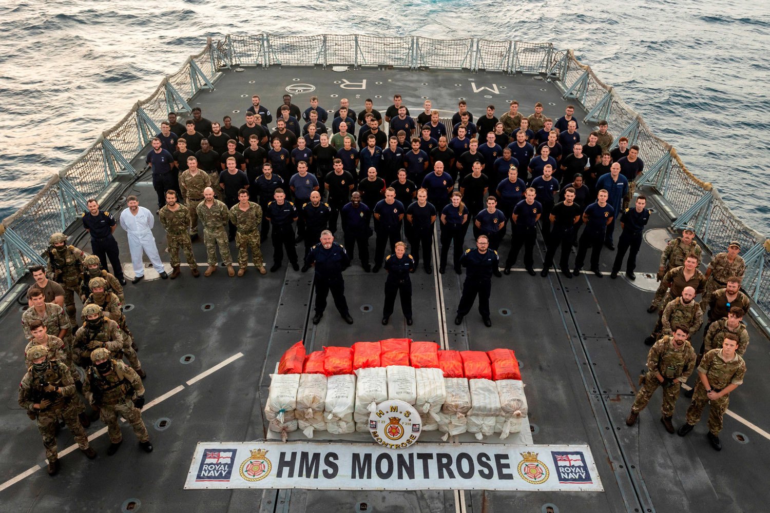 Team Montrose with the £15 million drugs haul.