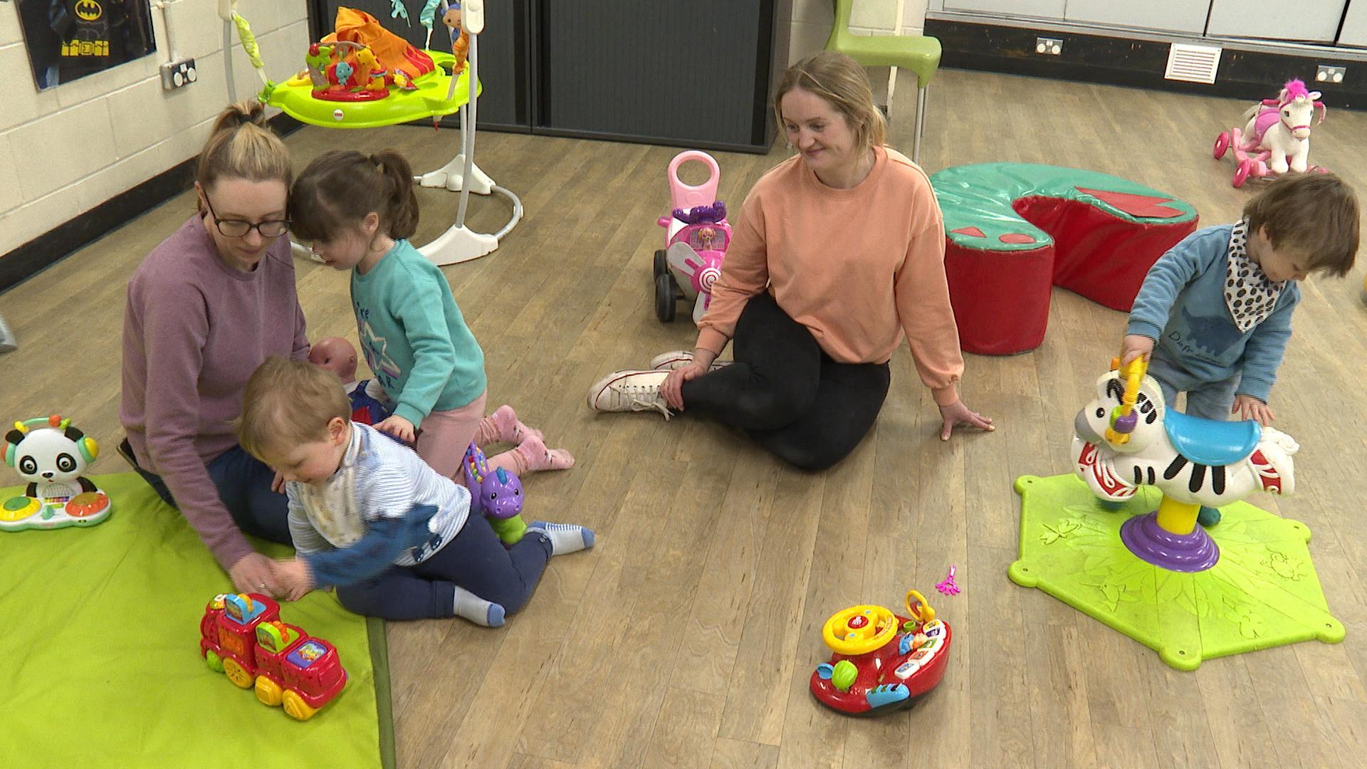 Children and parents at the toddler group, Welly Tots.