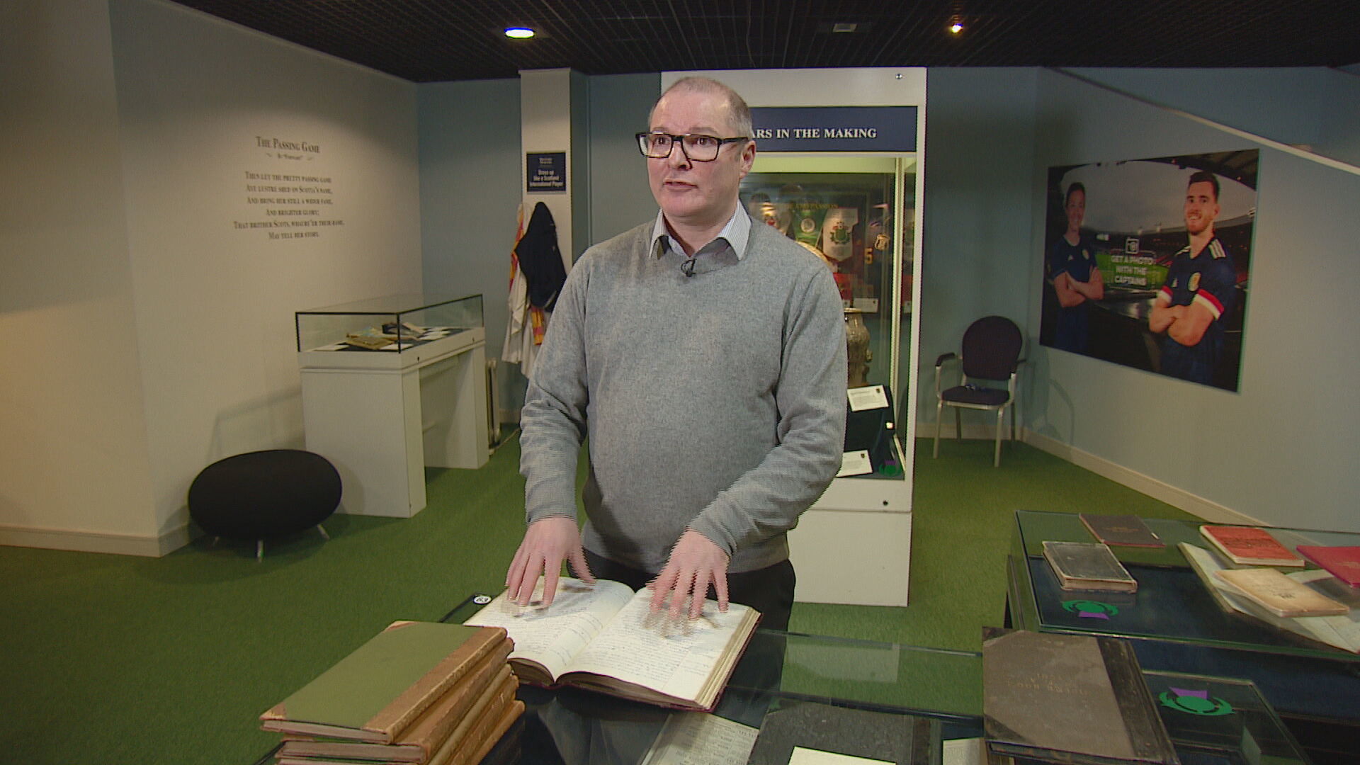 Richard McBrearty, curator at the Scottish Football Museum.