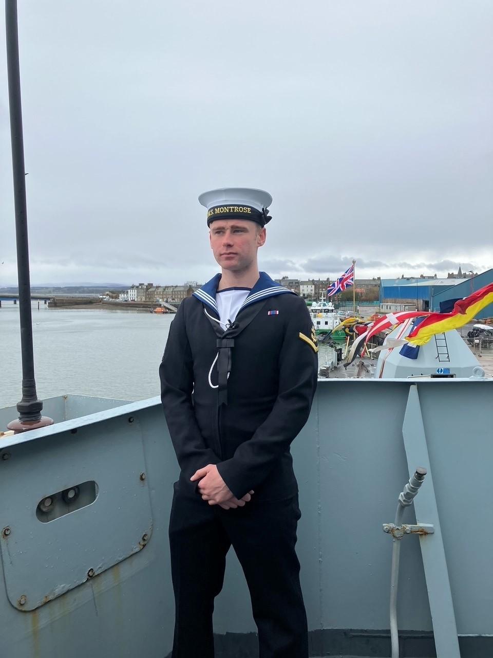 Leading Seaman Paul Linford who was proud to sail home with HMS Montrose.